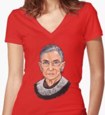 Supreme Court Justice Ruth Bader Ginsburg Women's Fitted V-Neck T-Shirt
