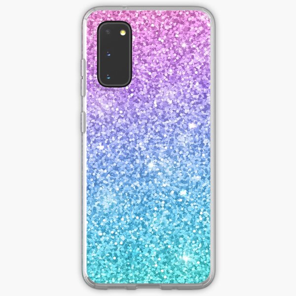 Purple Turquoise Glitter Ombre Samsung Galaxy Soft Case