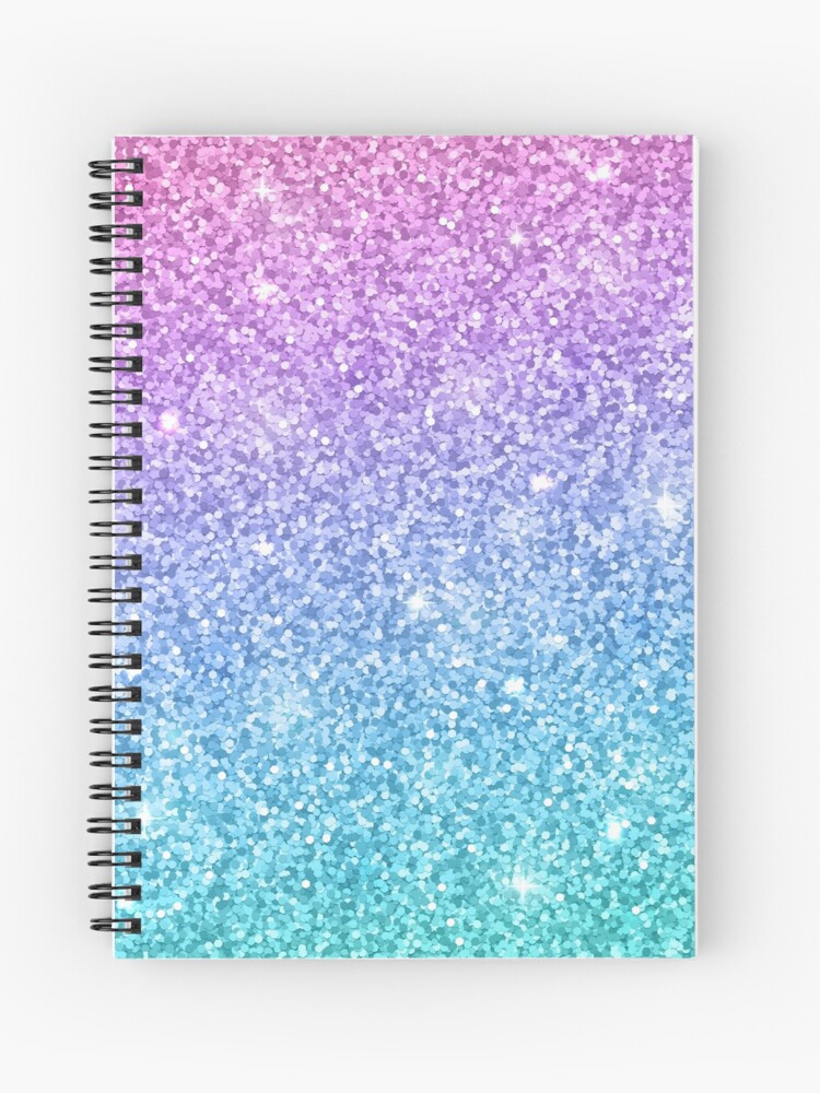 Light Blue Glitter Shiny Bright Sparkly Sky Blue Spiral Notebook for Sale  by Aquacolorful