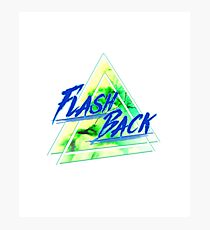 Lámina fotográfica Flash Back Neon azul y verde