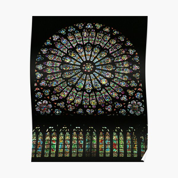 Rose Window, Chartres Cathedral Poster