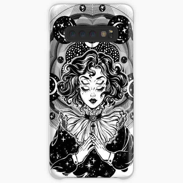 Girl portrait with four eyes, sacred space circle. Samsung Galaxy Snap Case
