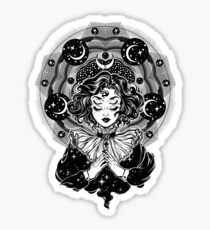 Mädchenporträt mit vier Augen, Raum des heiligen Raumes. Sticker
