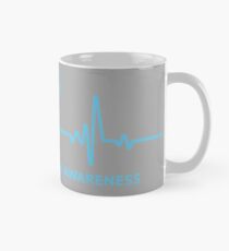 Prostate Cancer Awareness Ribbon Heartbeat Mug