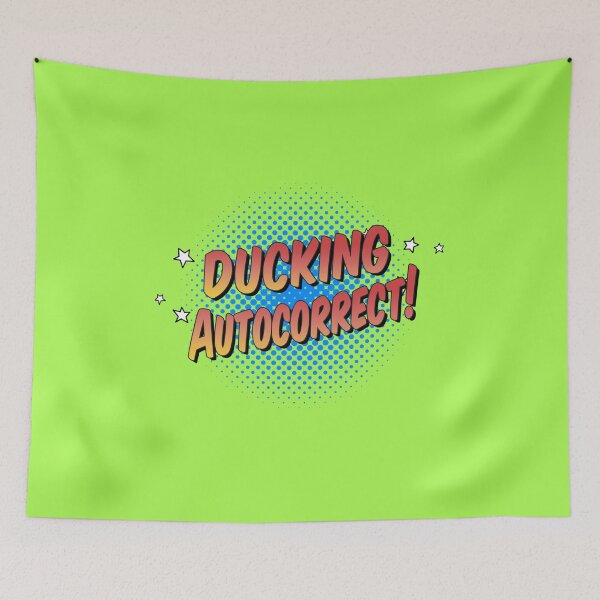 Item preview, Ducking From Avatars Vs Autocorrect Funny Humorous Gag Viral Video Merch Tee Shirt Mug designed and sold by NicheteesStore.
