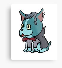 Funny Boston Terrier Scary Vampire Costume Halloween Metal Print