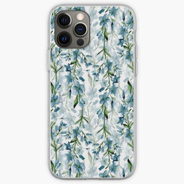 Branches bleues Coque souple iPhone