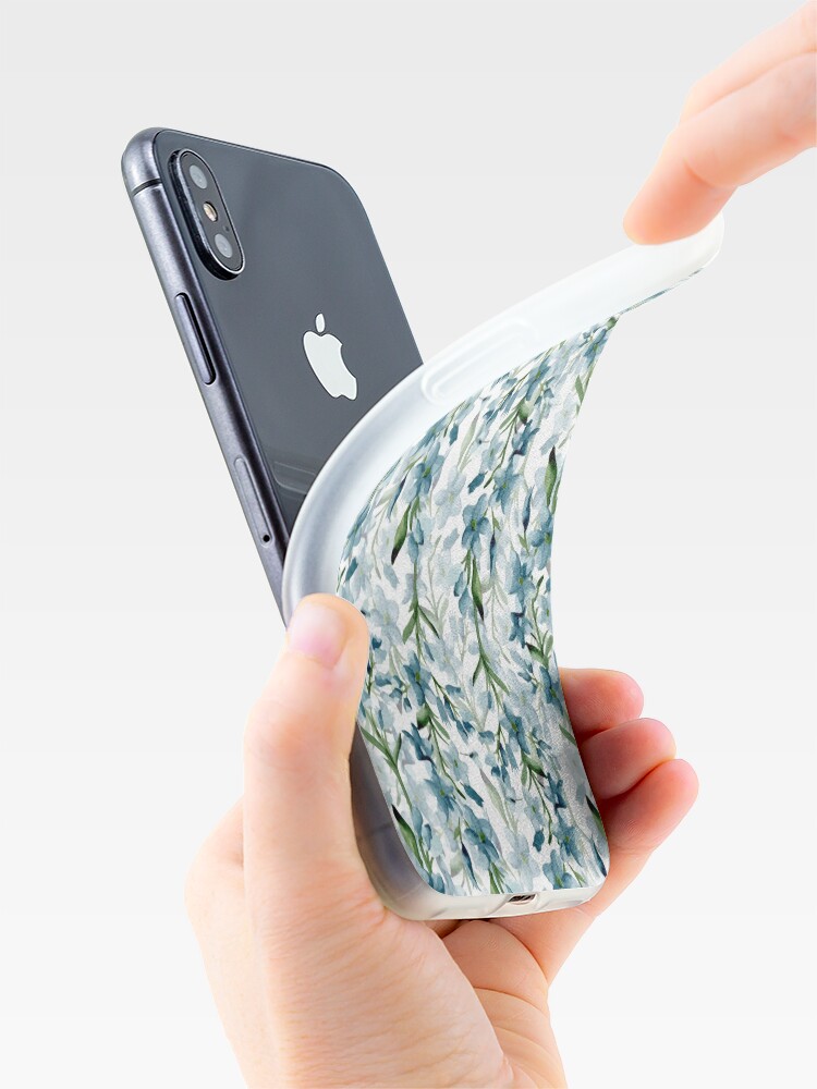 Alternate view of Blue branches iPhone Case