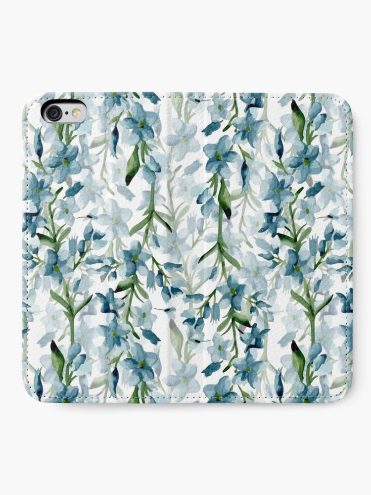 Alternate view of Blue branches iPhone Wallet