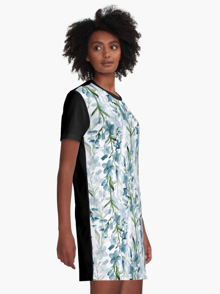 Alternate view of Blue branches Graphic T-Shirt Dress