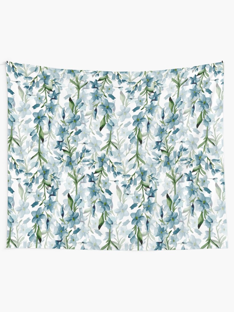 Alternate view of Blue branches Tapestry