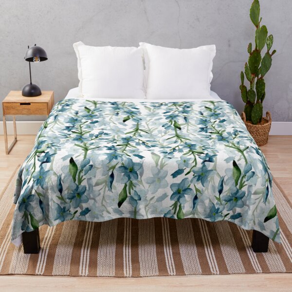 Blue branches Throw Blanket