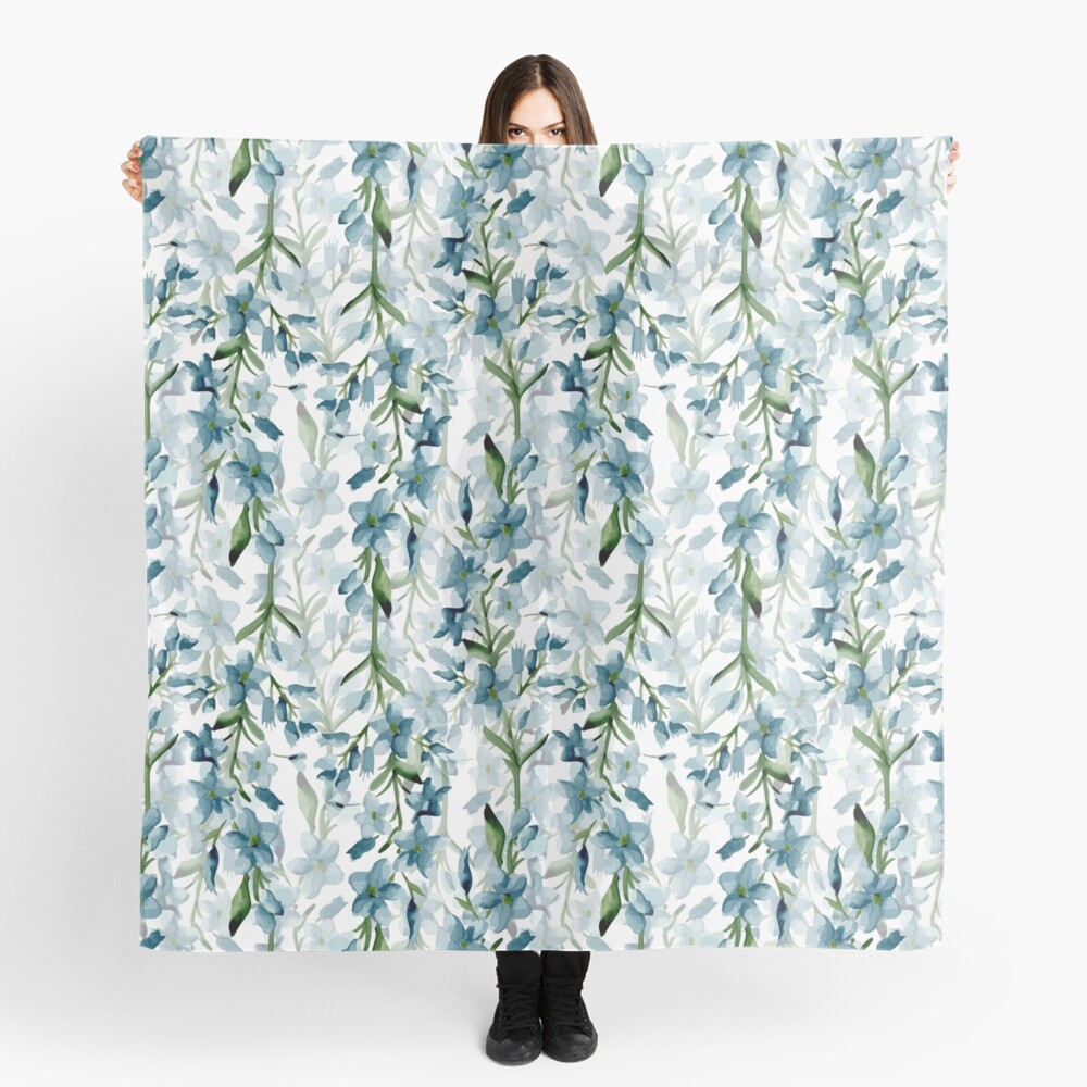 Blue branches Scarf