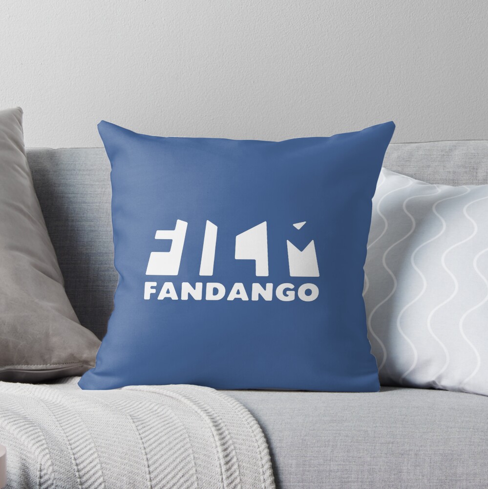 Film Fandango Logo - WHITE Throw Pillow