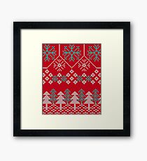 Ugly Sweater - Red Framed Print