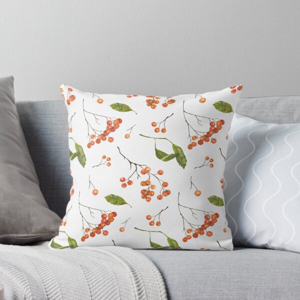 Item preview, Rowan watercolor. Seamless pattern. Berries and leaves designed and sold by MariaMirnaya.