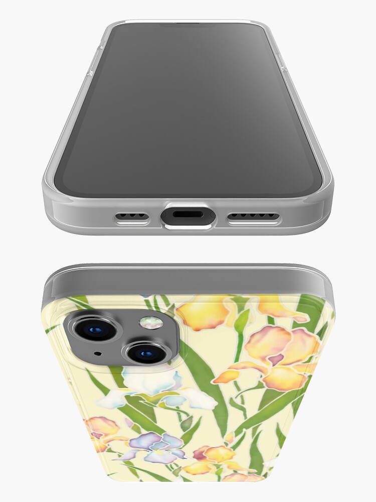 Alternate view of Creamy Irises iPhone Case