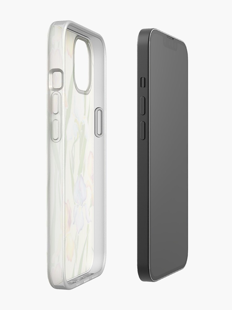 Alternate view of Creamy Irises iPhone Case