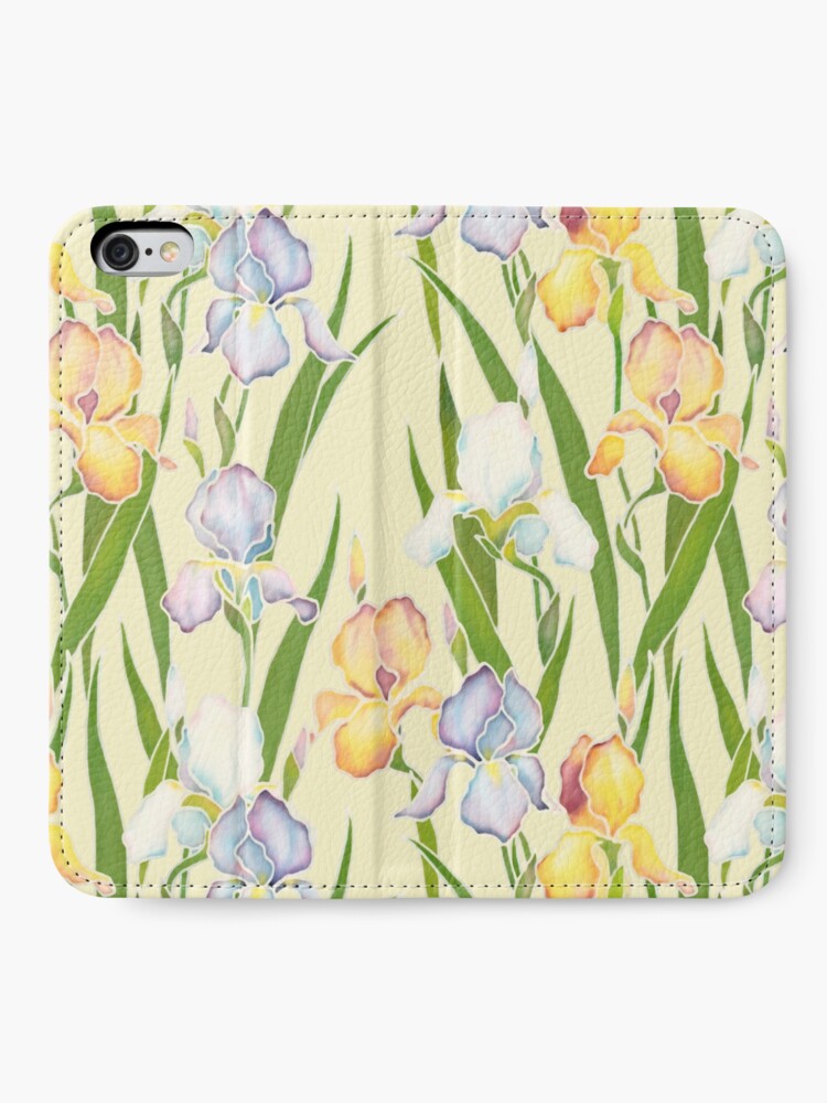 Alternate view of Creamy Irises iPhone Wallet