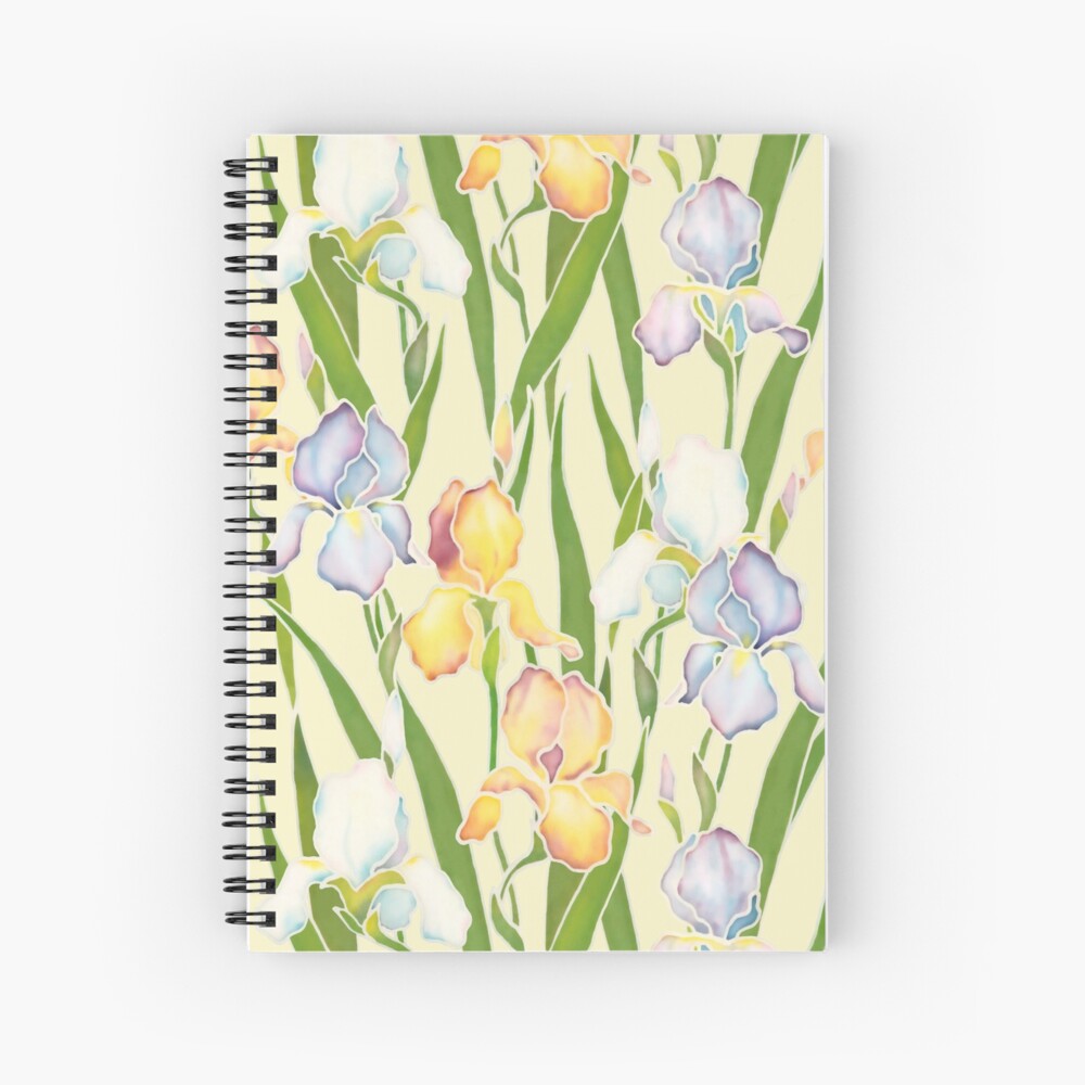 Creamy Irises Spiral Notebook