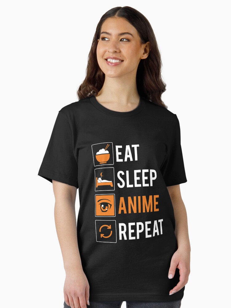 Thumbnail 2 von 7, Essential T-Shirt, Eat Sleep Anime Repeat - Funny Animes Gift designt und verkauft von yeoys.