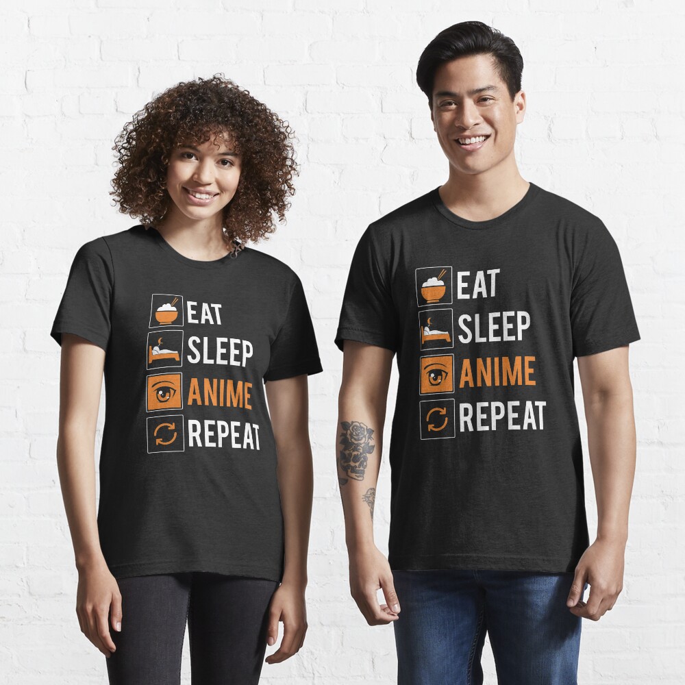 Eat Sleep Anime Repeat - Funny Animes Gift Essential T-Shirt