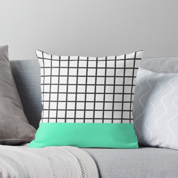 Item preview, Grid pattern with aqua stripe designed and sold by elfina.
