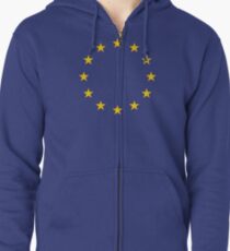 EU, European, Remainers, STARS, Flag, Euro, Flag of Europe, European Union, Flag, Brussels Zipped Hoodie