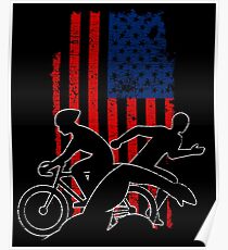 Triathlon USA Poster