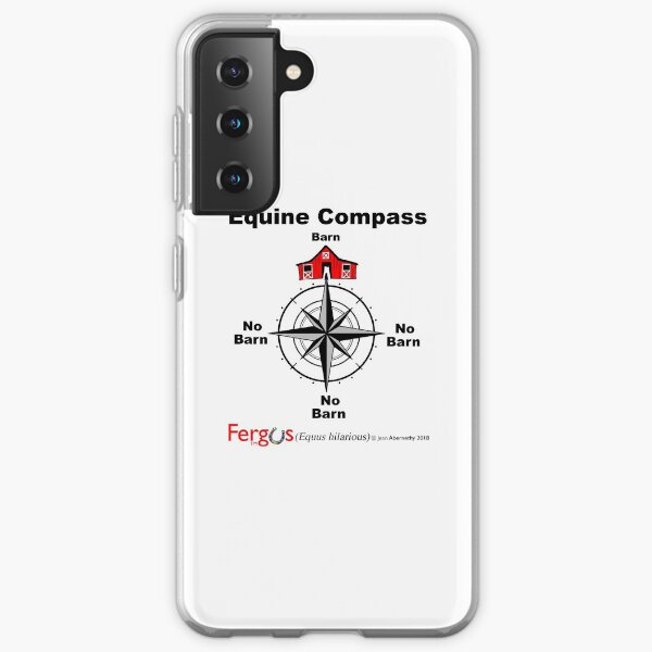 Fergus the Horse: Equine Compass (black) Samsung Galaxy Soft Case