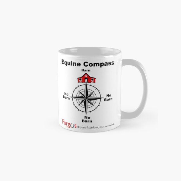 Item preview, Fergus the Horse: Equine Compass (black) designed and sold by Jean Abernethy.