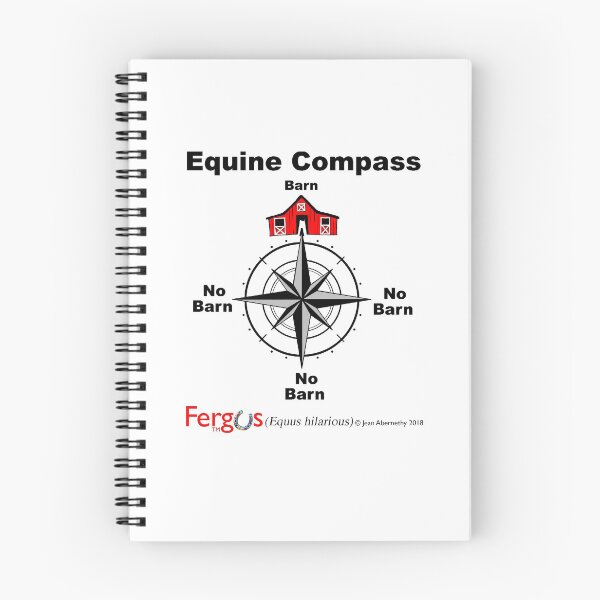 Item preview, Fergus the Horse: Equine Compass (black) designed and sold by Jean Abernethy.