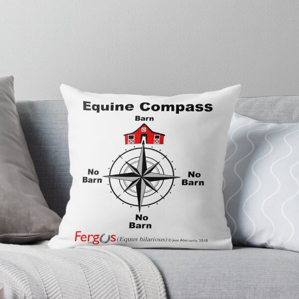 Item preview, Fergus the Horse: Equine Compass (black) designed and sold by Jean Abernethy.