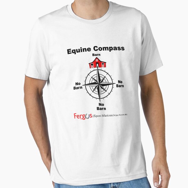 Item preview, Fergus the Horse: Equine Compass (black) designed and sold by Jean Abernethy.
