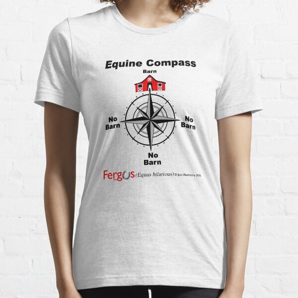 Item preview, Fergus the Horse: Equine Compass (black) designed and sold by Jean Abernethy.