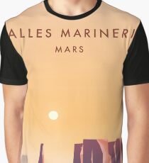 Valles Marineris Mars Reiseplakat. Grafik T-Shirt