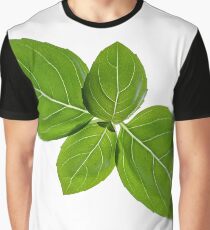 Basil leaves isolated on white background Graphic T-Shirt