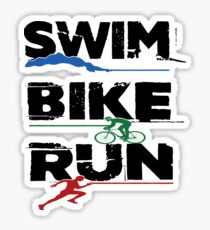 Triathlon- Swim, Bike, Run Triathlete Sticker