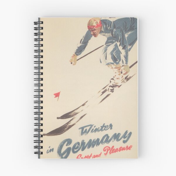 Item preview, Winter in Germany Vintage Ski Poster designed and sold by vintagevivian.