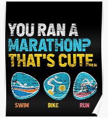 Triathlon Marathon Poster