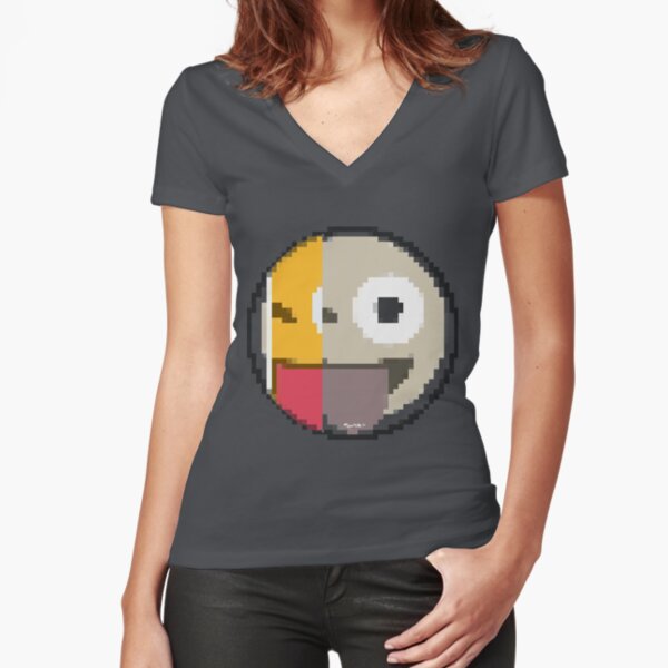 Sticky Emojii 1 par RootCat T-shirt moulant col V
