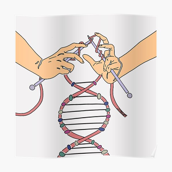 Knitting Together Life (DNA) Poster