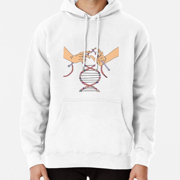 Knitting Together Life (DNA) Pullover Hoodie