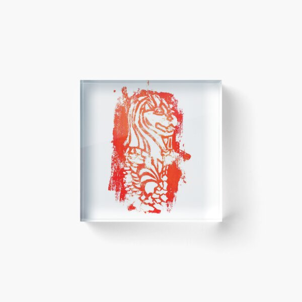 Item preview, Merlion lino print (Red) designed and sold by BGooddy.