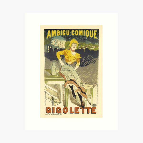 Affiche Vintage Paris Mon amour - Marcel Travel Poster Taille 30