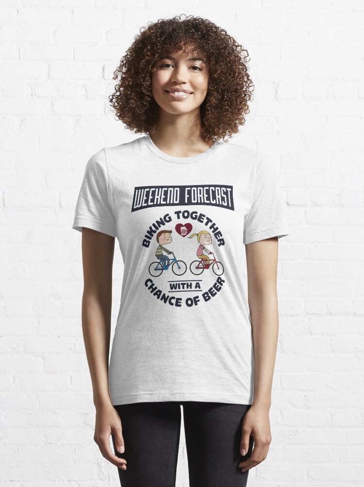 Alternative Ansicht von Weekend Forecast Biking Couple - Funny Cycling Gift Essential T-Shirt