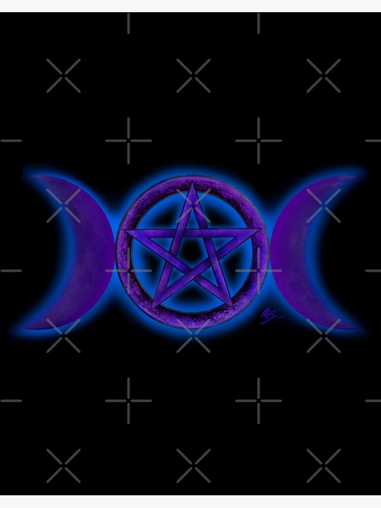 Wicca triple moon goddess symbol