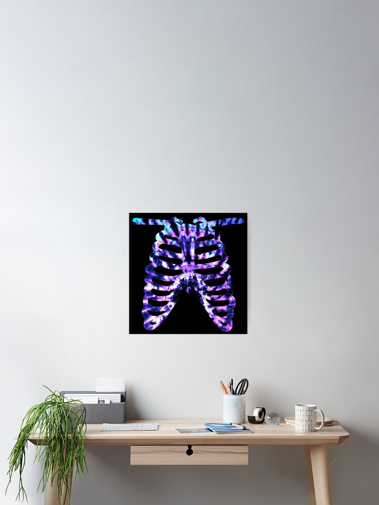 Thumbnail 2 of 3, Poster, Tie Dye Rib Cage designed and sold by Jessay.