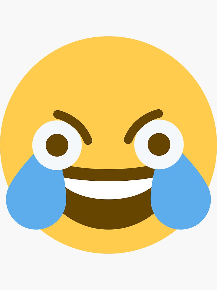 Open Eyed Crying Laughing Emoji Sticker For Sale By Emil47sl Redbubble