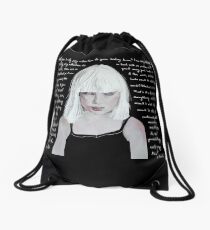 Wonderland print Drawstring Bag